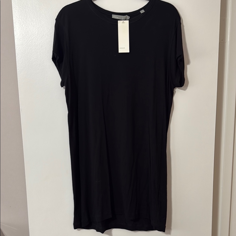 NWT Vince black short sleeved long T-shirt